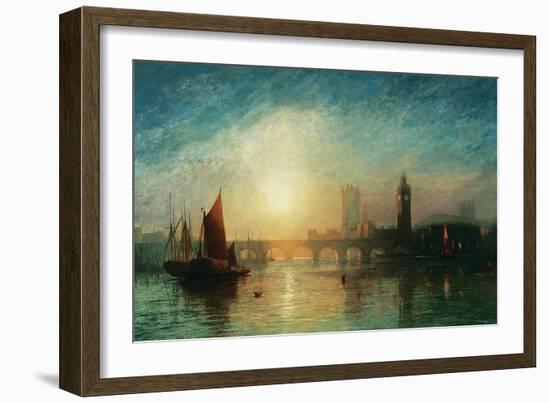 View of Westminster Bridge and the Houses of Parliament-James Francis Danby-Framed Giclee Print