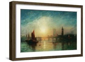 View of Westminster Bridge and the Houses of Parliament-James Francis Danby-Framed Giclee Print