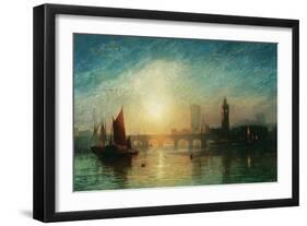 View of Westminster Bridge and the Houses of Parliament-James Francis Danby-Framed Giclee Print