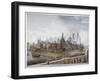 View of Westminster Hall and Abbey, from Westminster Bridge, London, 1819-Daniel Havell-Framed Giclee Print