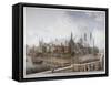 View of Westminster Hall and Abbey, from Westminster Bridge, London, 1819-Daniel Havell-Framed Stretched Canvas