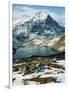 View of Wetterhorn Mountain and Bachsee Lake, Bernese Alps, Grindelwald, Switzerland-Scott T. Smith-Framed Photographic Print