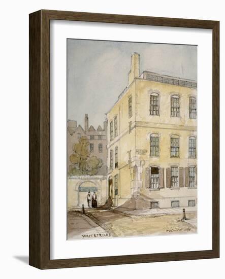 View of Whitefriars Showing the Corner of Lombard Street, City of London, 1851-Thomas Colman Dibdin-Framed Giclee Print