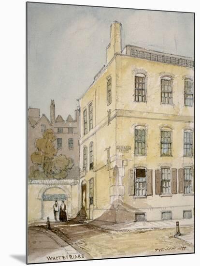 View of Whitefriars Showing the Corner of Lombard Street, City of London, 1851-Thomas Colman Dibdin-Mounted Giclee Print