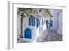 View of whitewashed narrow street, Mykonos Town, Mykonos, Cyclades Islands, Aegean Sea-Frank Fell-Framed Photographic Print