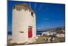 View of whitewashed windmill overlooking town, Mykonos Town, Mykonos, Cyclades Islands, Aegean Sea-Frank Fell-Mounted Photographic Print