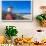 View of whitewashed windmill overlooking town, Mykonos Town, Mykonos, Cyclades Islands, Aegean Sea-Frank Fell-Framed Photographic Print displayed on a wall