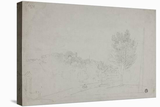 View of Wilson House and Gardens, 1760-69-Richard Wilson-Stretched Canvas