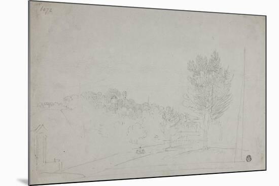 View of Wilson House and Gardens, 1760-69-Richard Wilson-Mounted Giclee Print