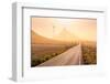 View of wind turbines and landscape near Tinajo, Tinajo, Lanzarote, Las Palmas-Frank Fell-Framed Photographic Print