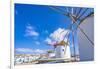 View of windmills and town in background, Mykonos Town, Mykonos, Cyclades Islands, Aegean Sea-Frank Fell-Framed Photographic Print