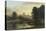 View of Windsor Castle from Across the Thames, 19th Century-George Hilditch-Stretched Canvas