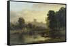 View of Windsor Castle from Across the Thames, 19th Century-George Hilditch-Framed Stretched Canvas