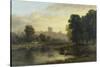 View of Windsor Castle from Across the Thames, 19th Century-George Hilditch-Stretched Canvas