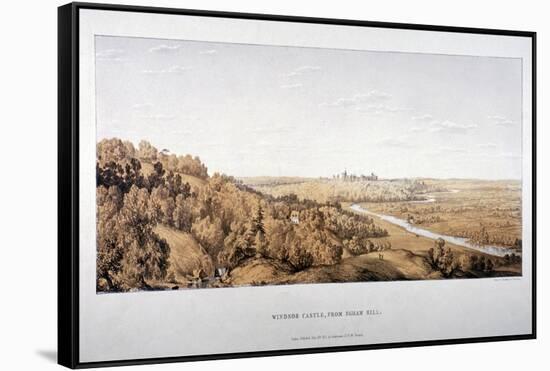 View of Windsor Castle from Egham Hill, Berkshire, 1851-Standidge & Co-Framed Stretched Canvas