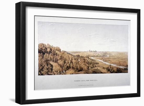 View of Windsor Castle from Egham Hill, Berkshire, 1851-Standidge & Co-Framed Giclee Print