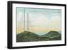 View of Wireless Telegraph Towers - Mt. Tamalpais, CA-Lantern Press-Framed Art Print