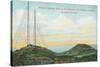 View of Wireless Telegraph Towers - Mt. Tamalpais, CA-Lantern Press-Stretched Canvas