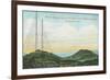 View of Wireless Telegraph Towers - Mt. Tamalpais, CA-Lantern Press-Framed Art Print