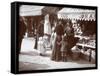 View of Women with Children Shopping at a Fruit and Vegetable Stand at 266 7th Avenue, New York,…-Byron Company-Framed Stretched Canvas