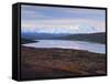 View of Wonder Lake with Mt. Mckinley, Denali National Park, Alaska, USA-Hugh Rose-Framed Stretched Canvas