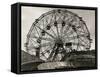View of Wonder Wheel Ride at Coney Island-null-Framed Stretched Canvas