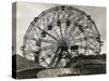 View of Wonder Wheel Ride at Coney Island-null-Stretched Canvas