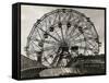 View of Wonder Wheel Ride at Coney Island-null-Framed Stretched Canvas