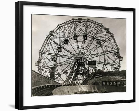 View of Wonder Wheel Ride at Coney Island-null-Framed Photographic Print