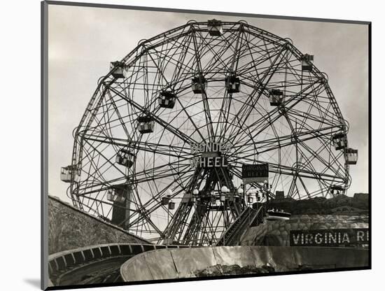 View of Wonder Wheel Ride at Coney Island-null-Mounted Photographic Print