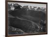 View Of Wooded Hills With Mountains In Bkgd "In Rocky Mountain National Park" Colorado. 1933-1942-Ansel Adams-Framed Art Print