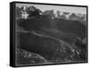 View Of Wooded Hills With Mountains In Bkgd "In Rocky Mountain National Park" Colorado. 1933-1942-Ansel Adams-Framed Stretched Canvas