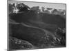 View Of Wooded Hills With Mountains In Bkgd "In Rocky Mountain National Park" Colorado. 1933-1942-Ansel Adams-Mounted Art Print