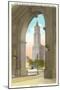 View of Woolworth Building through Municipal Arch, New York City-null-Mounted Art Print