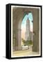 View of Woolworth Building through Municipal Arch, New York City-null-Framed Stretched Canvas