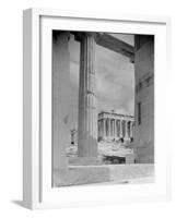 View of Workers at Parthenon Building Site-Philip Gendreau-Framed Photographic Print