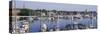 View of Yachts in a Bay, Annapolis MD Naval Academy and Marina, Annapolis, USA-null-Stretched Canvas