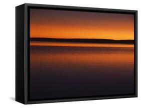 View of Yellowstone Lake at Sunset, Yellowstone National Park, Wyoming, USA-Scott T. Smith-Framed Stretched Canvas