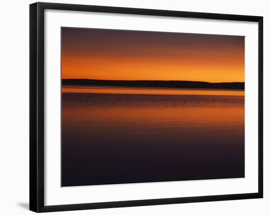 View of Yellowstone Lake at Sunset, Yellowstone National Park, Wyoming, USA-Scott T. Smith-Framed Photographic Print