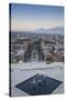 View of Yerevan and Mount Ararat from Cascade, Yerevan, Armenia, Central Asia, Asia-Jane Sweeney-Stretched Canvas
