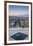 View of Yerevan and Mount Ararat from Cascade, Yerevan, Armenia, Central Asia, Asia-Jane Sweeney-Framed Photographic Print