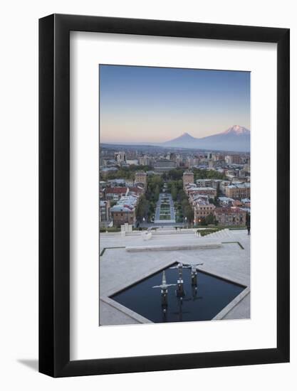 View of Yerevan and Mount Ararat from Cascade, Yerevan, Armenia, Central Asia, Asia-Jane Sweeney-Framed Photographic Print