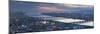 View of Yodo River and Osaka Bay at Sunset, Osaka, Kansai, Japan-Ian Trower-Mounted Photographic Print
