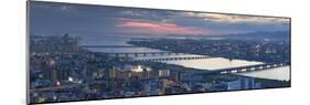 View of Yodo River and Osaka Bay at Sunset, Osaka, Kansai, Japan-Ian Trower-Mounted Photographic Print