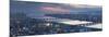 View of Yodo River and Osaka Bay at Sunset, Osaka, Kansai, Japan-Ian Trower-Mounted Photographic Print