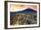 View of Yokohama and Mt. Fuji in Japan.-SeanPavonePhoto-Framed Photographic Print