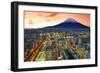 View of Yokohama and Mt. Fuji in Japan.-SeanPavonePhoto-Framed Photographic Print