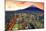 View of Yokohama and Mt. Fuji in Japan.-SeanPavonePhoto-Mounted Photographic Print