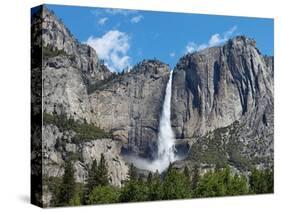 View of Yosemite Falls in Spring, Yosemite National Park, California, USA-null-Stretched Canvas