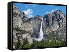 View of Yosemite Falls in Spring, Yosemite National Park, California, USA-null-Framed Stretched Canvas